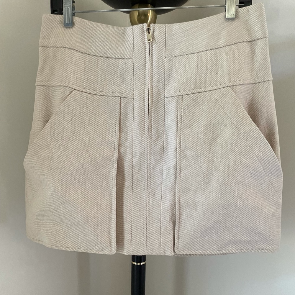 Ann Taylor Twill Zip-front Pocket Mini!